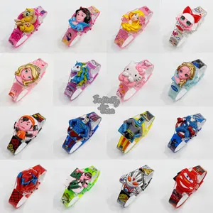 Jam Tangan Digital LED Anak Digital Disco Light dan Music Rubber LED Anak Lucu Karakter Kartun