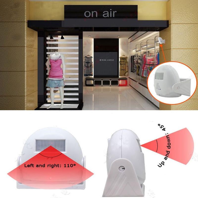 Durable Plastic Intelligent Doorbell Sensor White DC Bell Alarm Door Chime Bell Entry Alert Homes 6
