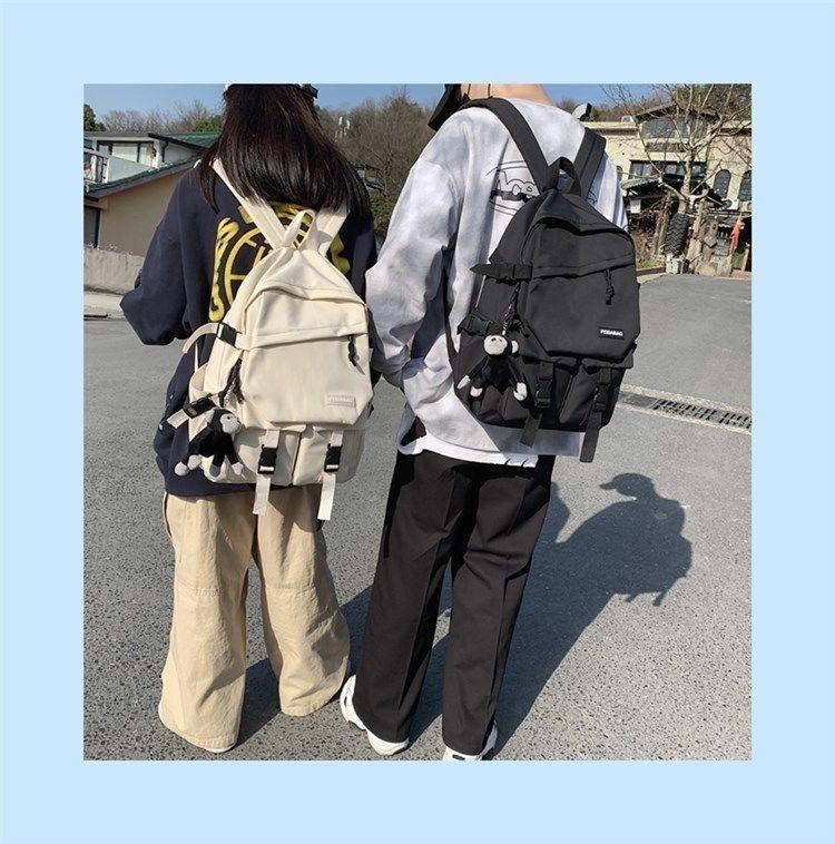 Product Introduction of Schoolbag Male High School Student Ins Fashion Cool Campus Backpack Female College Student Simple Large Capacity Backpack Korean Style 2024 6