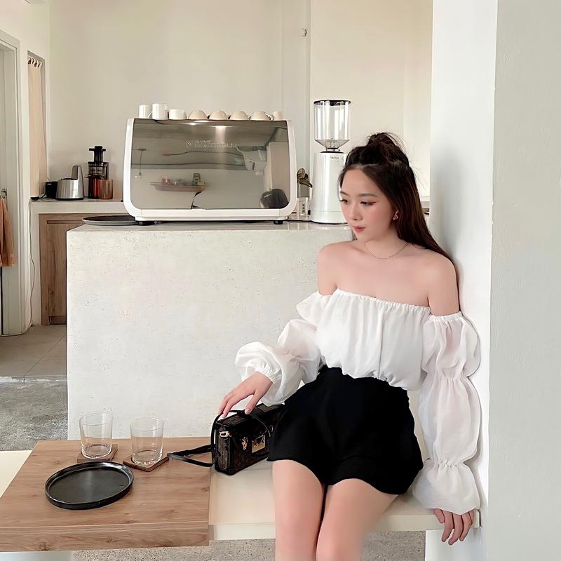  TINGOAN Áo trễ vai tay rời chun tay co giãn JADEN OFF  PHIÊN BẢN MỚI NHẤT THÁNG 7 NĂM 2023  