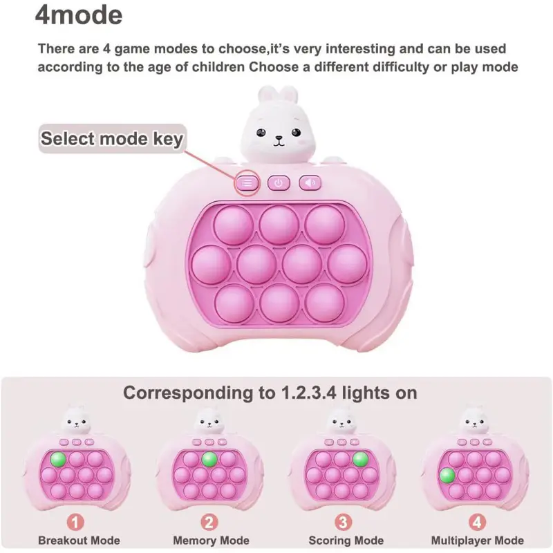 Mainan Game Anak Pop It Elektrik FAST PUSH PUZZLE GAME Musik Puzzle Level 200 Gen 3 Led Permainan 3