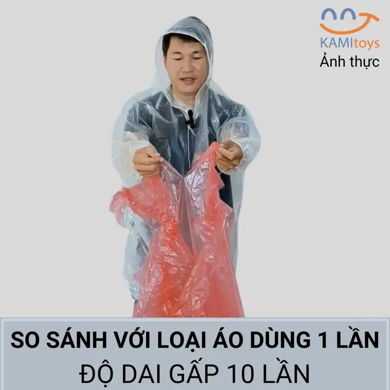 Áo đi mưa và chống gió trong suốt loại Bộ gồm: Quần + Áo đi xe máy hoặc đi bộ mã 79003 3