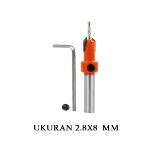EELIC MAB-LC Mata Bor Lubang Kayu Countersink HSS Woodworking untuk skrup ukuran 4 mm 3.2 mm  2.8 mm