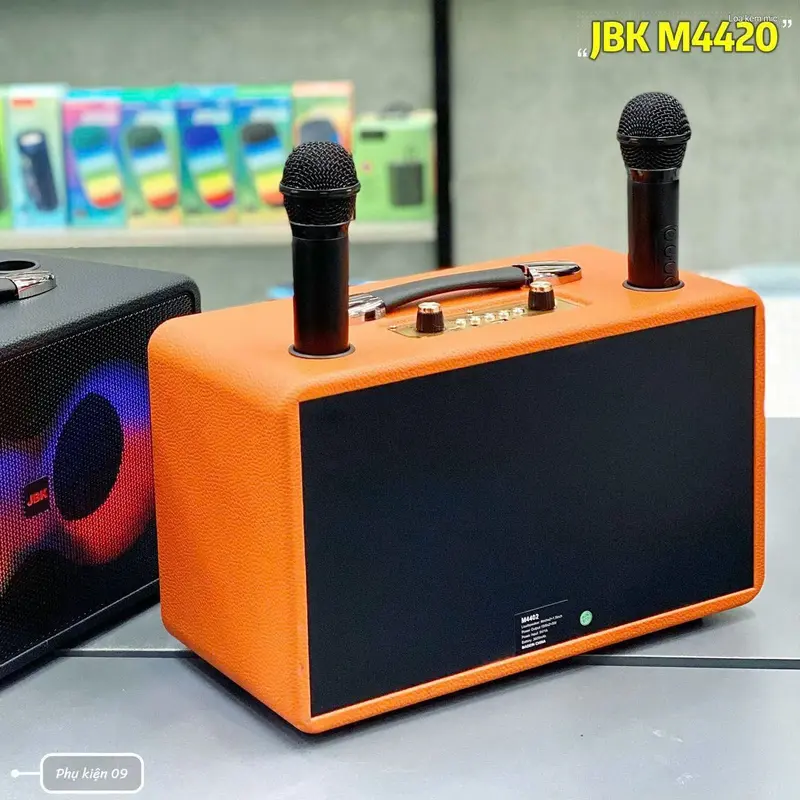 Loa Karaoke Bluetooth M4402 Tặng Kèm 2 Mic Không Dây, Bass Mạnh Âm Thanh Lớn, Bluetooth 5.2 Thế Hệ Mới 8