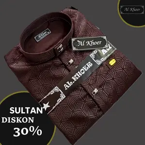 kemeja sultan kemko pria dewasa kemko kurta sultan embos lengan panjang Hijau Hitam Koko Abu Biru Kain Motif