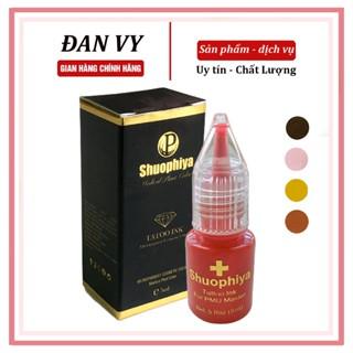 Mực phun xăm môi mày shuophiya mực xăm hữu cơ bám nhanh bong đậm lọ 5ml