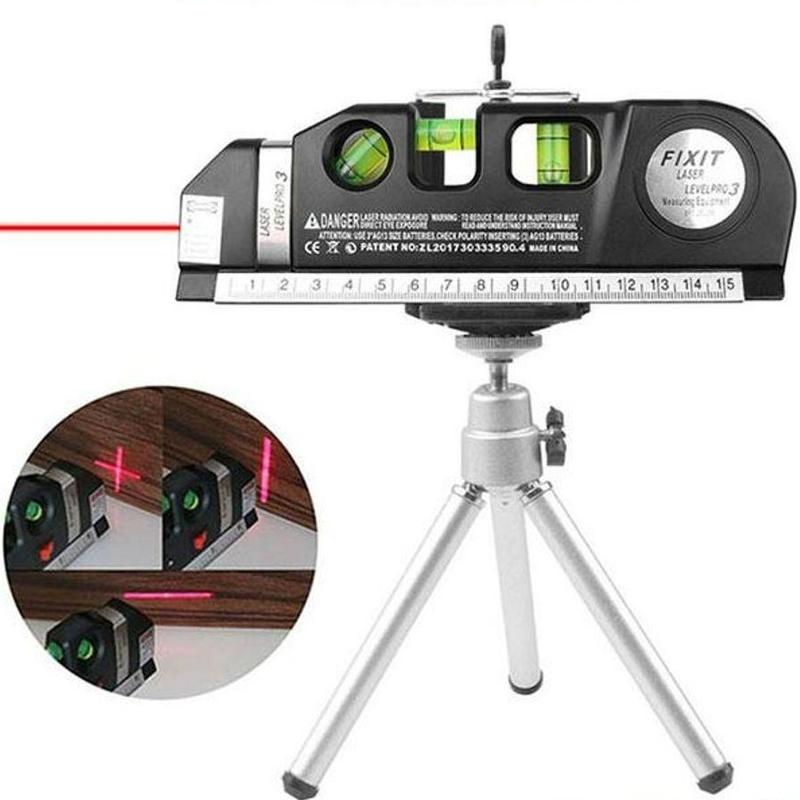 Monqiqi Thước đo khoảng cách bằng laser cầm tay Thước laser lấy chuẩn mực cân bằng dọc ngang vuông góc