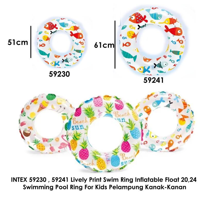 INTEX 59230 / 59241 Lively Print Swim Rings Inflatable Float - TikTok ...
