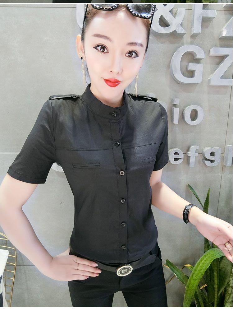 Product Introduction of Áo Sơ Mi Nữ, Thanh Lịch, ngắn Tay, Phong Cách Châu Âu, Bông Co Giãn, Mỏng Vừa Vặn, Mỏng Vừa Vặn, Phong Cách Hàn Quốc, Áo Sơ Mi Ol Nhỏ, Thời Trang, Thích Hợp Cho Mùa Xuân Và Mùa Hè, 2023 10