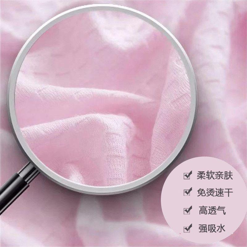 Product Introduction of [HTK 1189 People] Nightgown Women's Summer Thin Bathrobe Water-Absorbing Quick-Drying Couple Bathrobe Men's 100.00kg Mid-Length Plump Girls Pajamas plus Size 5