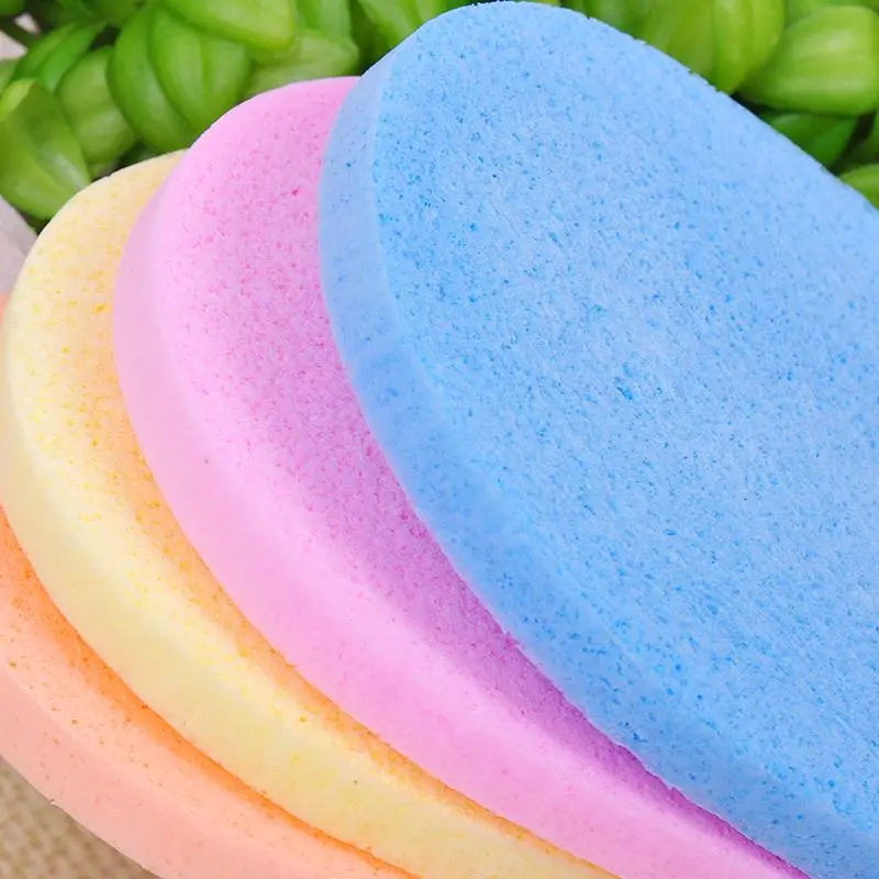 Miếng Bọt Biển Làm Sạch Da Mặt, Nhiều Màu Sắc, Miếng Làm Sạch Da Mặt, Miếng Rửa Mặt, H3B4 Màu Ngẫu Nhiên, Phồng A3E8, 1 Miếng 2