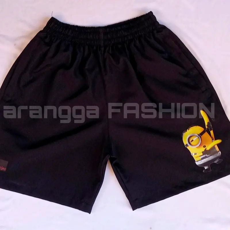 celana pendek parasut pria wanita ziper resleting olahraga santai harian M L XL XXL Hitam Hitam Polos Uniseks Pria Wanita Cepat Kering Sport 2
