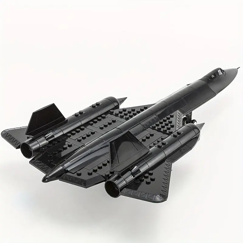 Air Force Blackbird Reconnaissance Airplane Building Block Model, Fighter Assembling Toy, Building Block Model for Kids & Adults 2