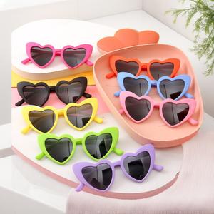 แว่นกันแดดเด็ก รูปหัวใจ ขายดี หลากสีให้เลือก ม่านบังแดดแฟชั่น สำหรับเด็ก