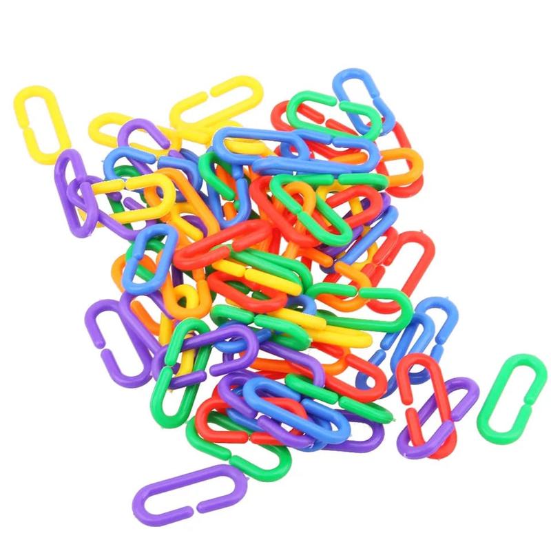 Math Chain Links Rantai Mainan Plastik Untuk Belajar Berhitung / Pola Warna 1