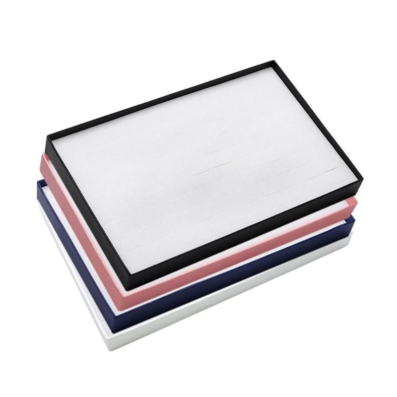 Product Introduction of Display Cabinet Paper Ring Display Rack Earrings Transparent Cover Ring Showcase Bracelet 100 Hole Storage Case 13