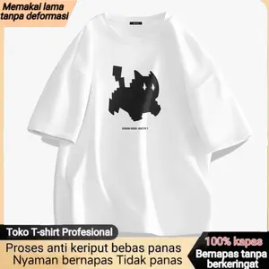 Kaos Lengan Pendek Super Stylish Versi Korea Gaya Kasual Berat Serbaguna Trendy Oversize
