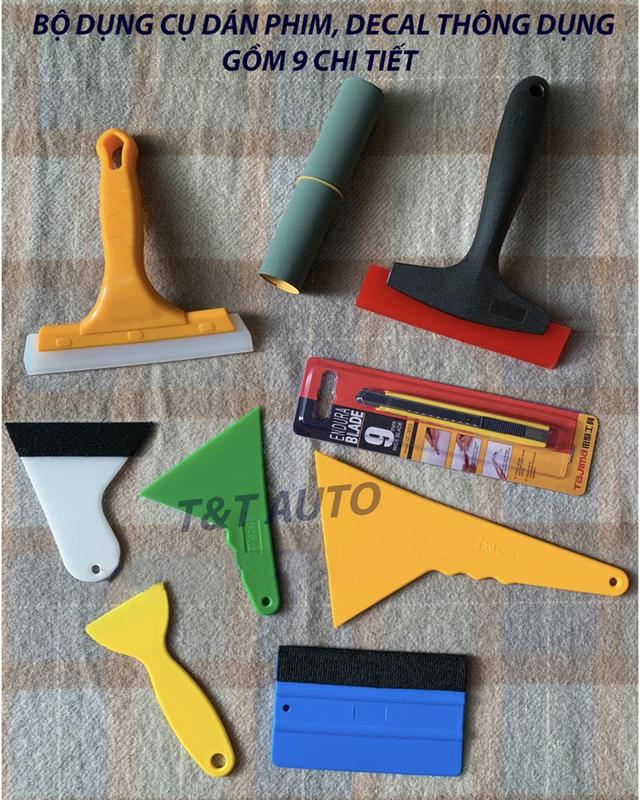  Bộ dụng cụ dán phim cách nhiệt decal ô tô chất lượng 9 chi tiết 