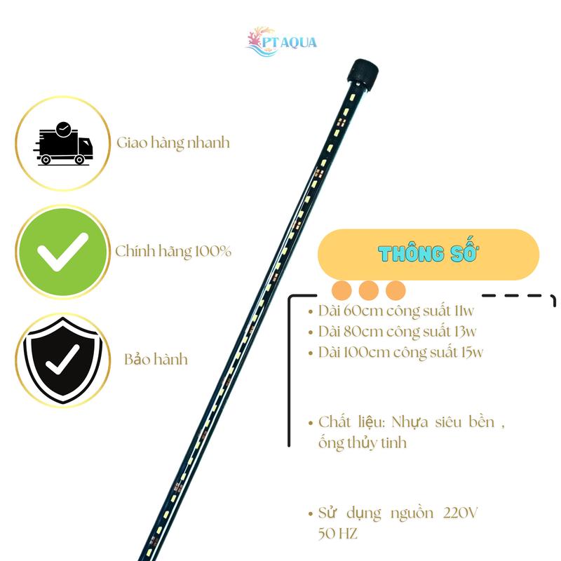 Đèn LED bể cá kích thước 60-80-100cm nhiều ánh sáng led thích hợp nuôi cá cảnh