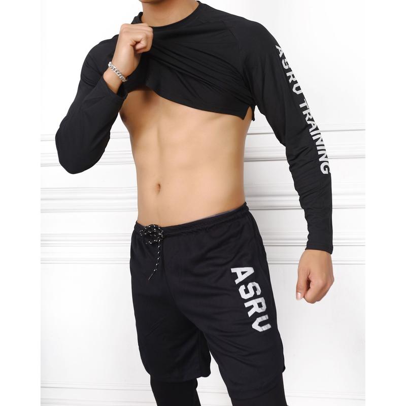 Product Introduction of Bộ Quần Áo Gym Nam ASRV Thun Co Giãn 4C Kết Hợp Quần Legging 2 lớp và Áo Gym Dài Tay Tập Gym Sport Trang Phục Tập Thể Dục Chạy Bộ Thể Dục 93