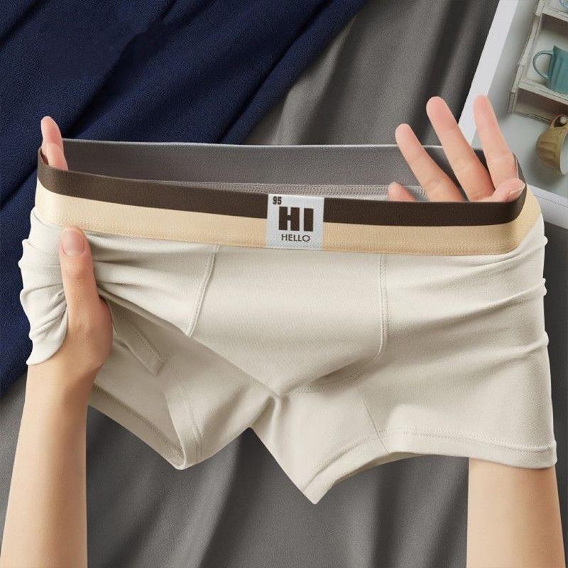 KEYINGNG Quần Lót Nam, Maillard, Được Làm Bằng Cotton Tái Tạo, Thời Trang Đơn…
