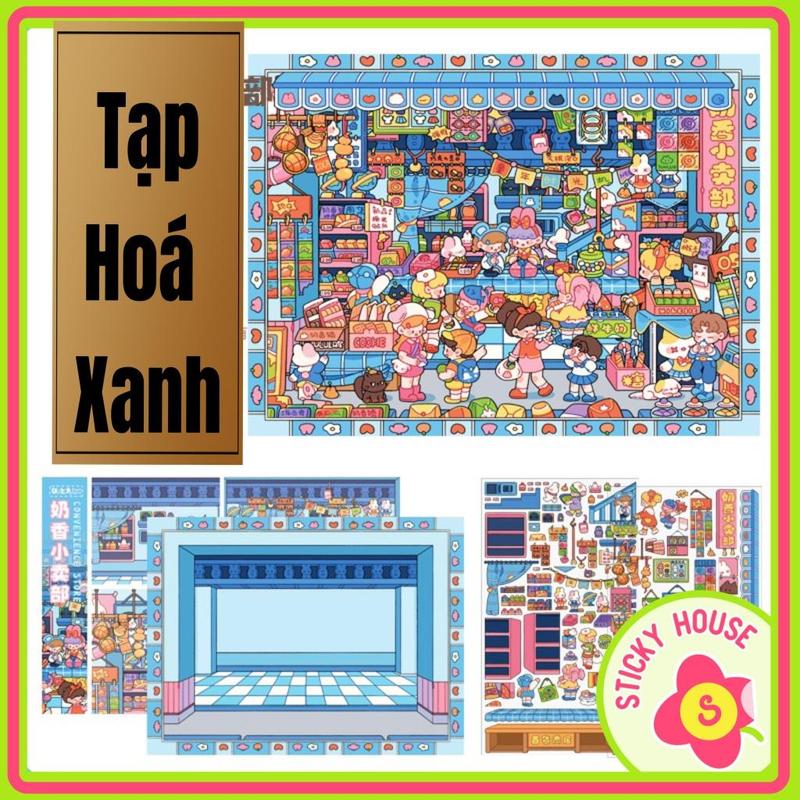 [Upadate mẫu mới ] Sticker 3D Eleven tenants phiên bản giới hạn hình dán trang trí , nhãn dán cảnh quan 3D, sticky house 8
