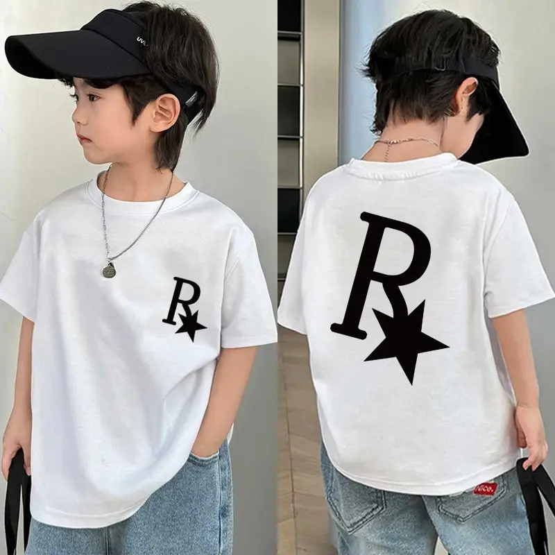 NASA IDOL Kids T-shirt Atasan Baju Kaos Anak Laki Laki Putih Lengan Pendek Distro Keren Premium(6-13 THN) K044 Fashion Pakaian