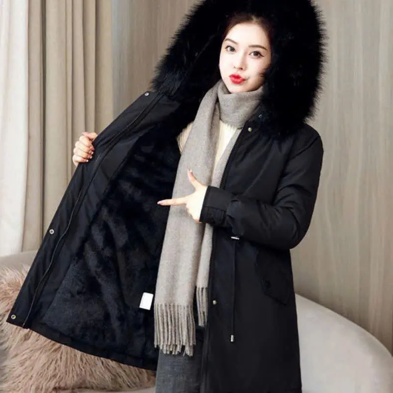 Áo parka, áo kaki lót lông cừu siêu ấm dây rút eo tôn dáng