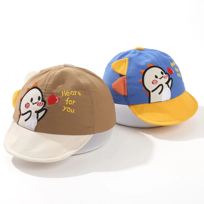 TOPI ANAK KIDS HAT BASEBALL KARAKTER MOTIF BORDIR HEART FOR YOU COTTON 1
