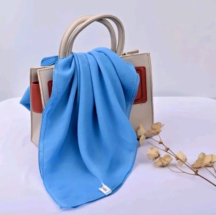 Hijab Bella Square BabyBlue/Krudung segi empat Biru muda