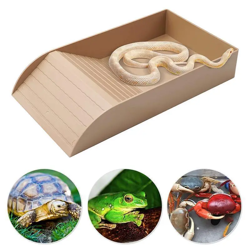 Turtle Basking Platform Large Capacity Non-Slip Pet Breeding Tank Play Pattern Reptile Bath Basin Turtle Terrace Pet Supplies