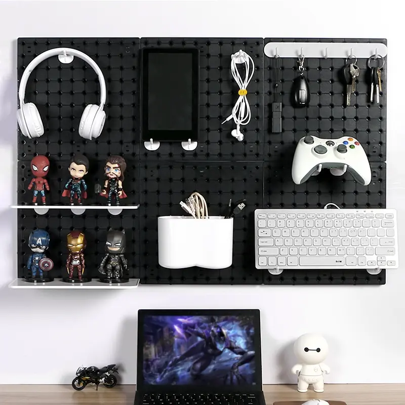 Display decoration DIY nail board black nail board wall shelf room organizer wall storage bracket