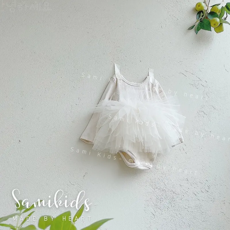 SS48GH Bộ liền thân ballet cho bé gái cotton Hàn mềm mại Len 5