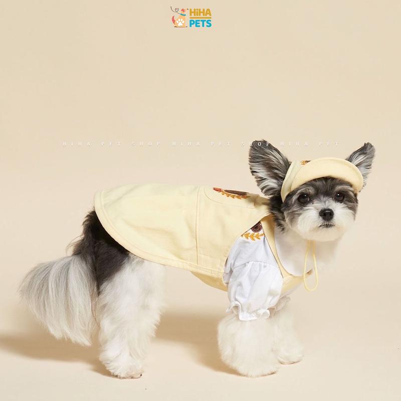 Set Series School Váy Hoặc Jump Và Nón Cực Cute Cho Chó Mèo Mát Mùa Hè Mùa Xuân Quần Áo Thú Cưng Dễ Thương Hiha Pets. 7