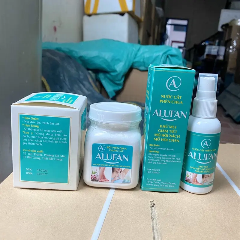 Bột Phèn Chua ALUFAN 150gr + 1 Nước Cất Phèn Chua ALUFAN 60ml Khử Hôi Nách Hôi Chân Nam Nữ 5