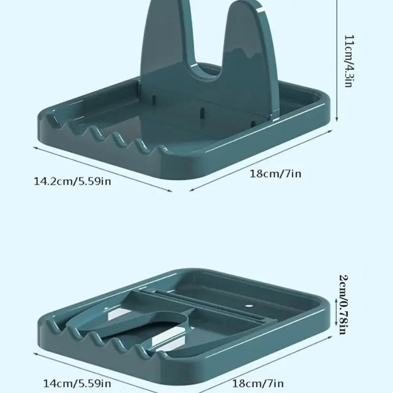 Pot Lids and Scrapers Holder, 1 Count Folding Kitchen Pot Lid Storage Rack, Foldable Kitchen Lid and Spoon Rest, Spatula Storage Rack for Kitchen Countertop, Kitchen Accessories 1