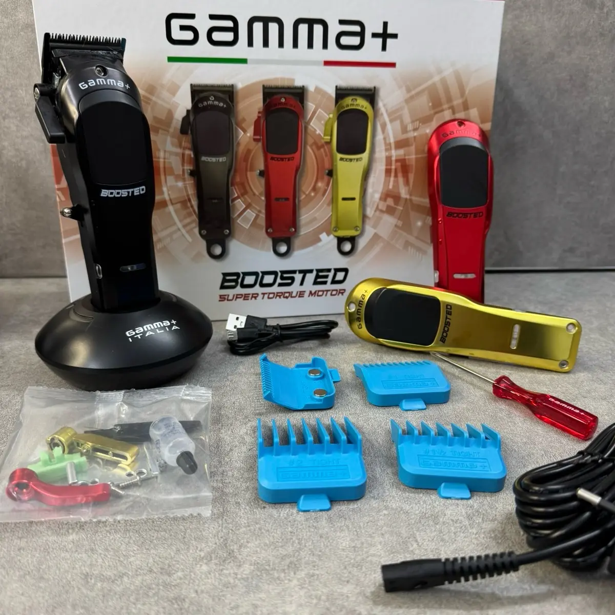 Tông Đơ Cắt Tóc Gamma + BOOSTED Italy ( Lưỡi Đơn )