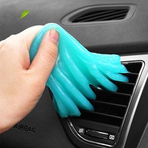 Gel limpiador de polvo para rejillas de ventilación de autos, limpiador universal tipo baba para tablero y salida de aire, limpiador de polvo reutilizable para interior de autos