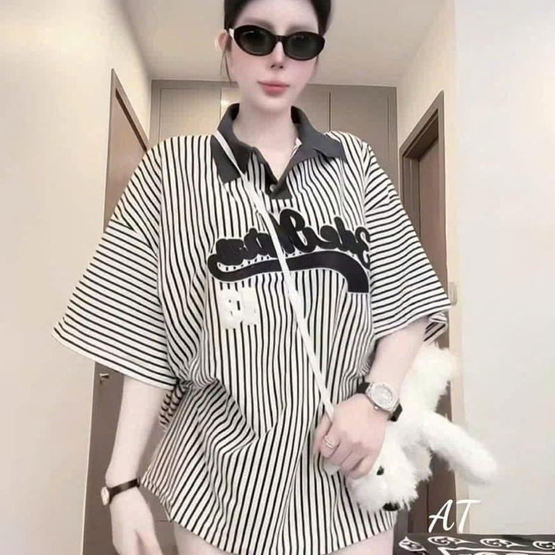 Phông kẻ kèm gấu xinh xắn cho nữ 0