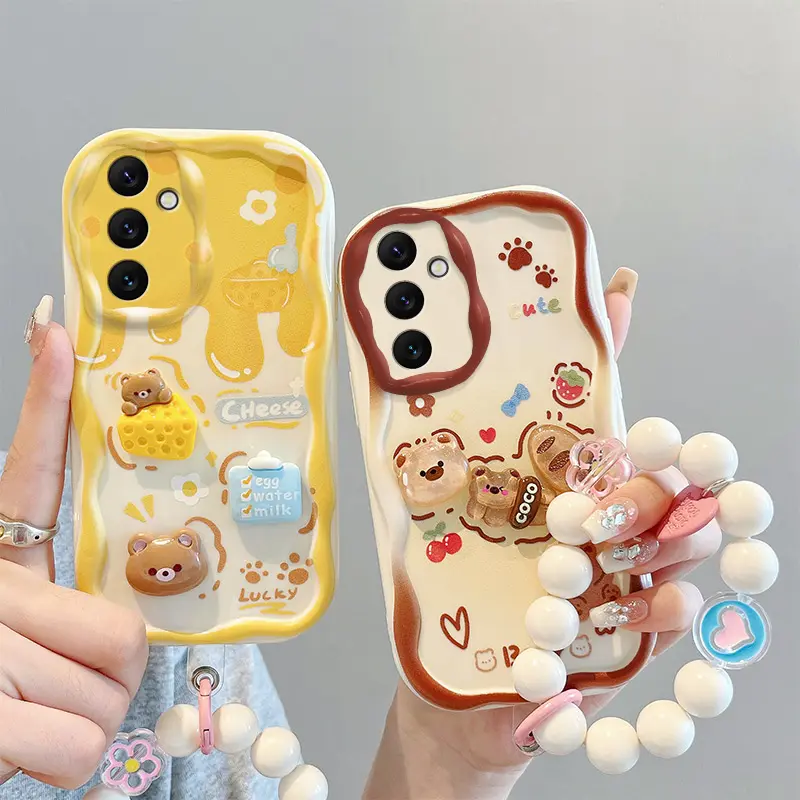 For Casing Samsung A05s Casing, lembut, comel, Sarung, tepi krim ...