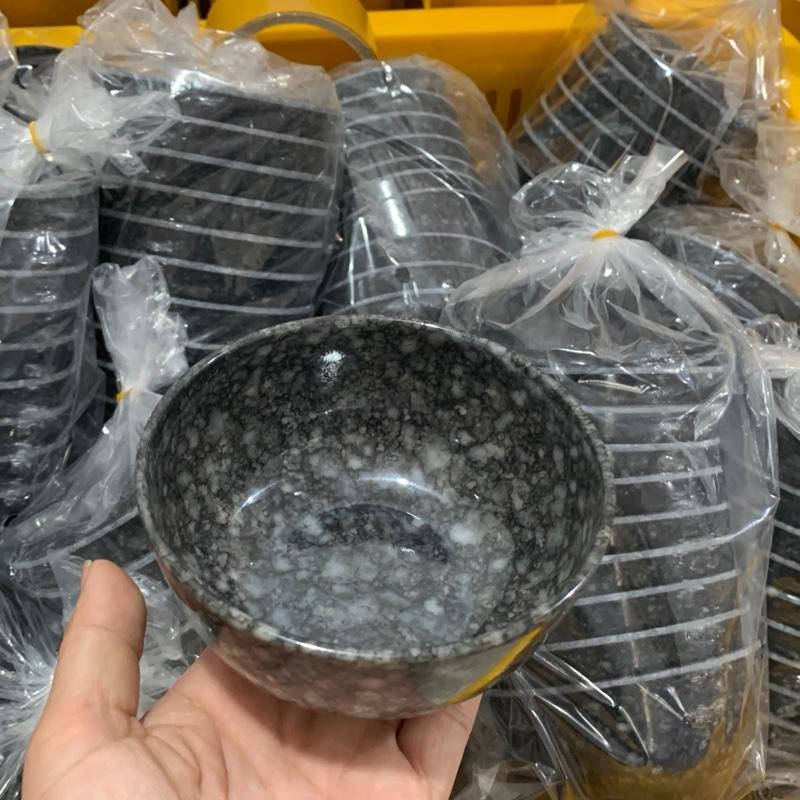 50 cái chén be ka Vân đá đen chén ăn cơm