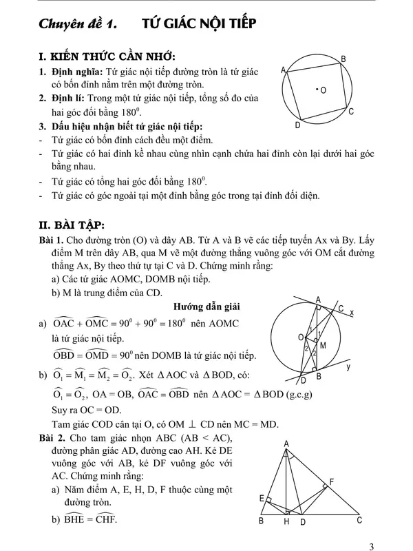 Sách - Tài Liệu Bồi Dưỡng Học Sinh Giỏi Toán THCS Các Chuyên Đề Hình Học 9 Tập 2 3