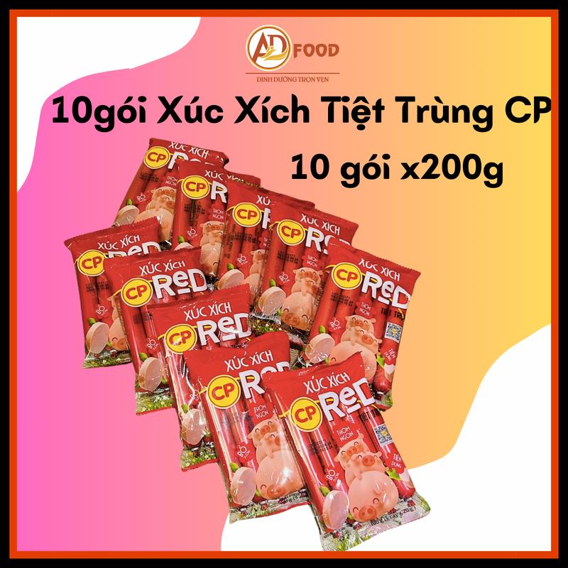 10 gói Xúc Xích Tiệt Trùng CP - gói 200gr 10 x200gr Cay Food