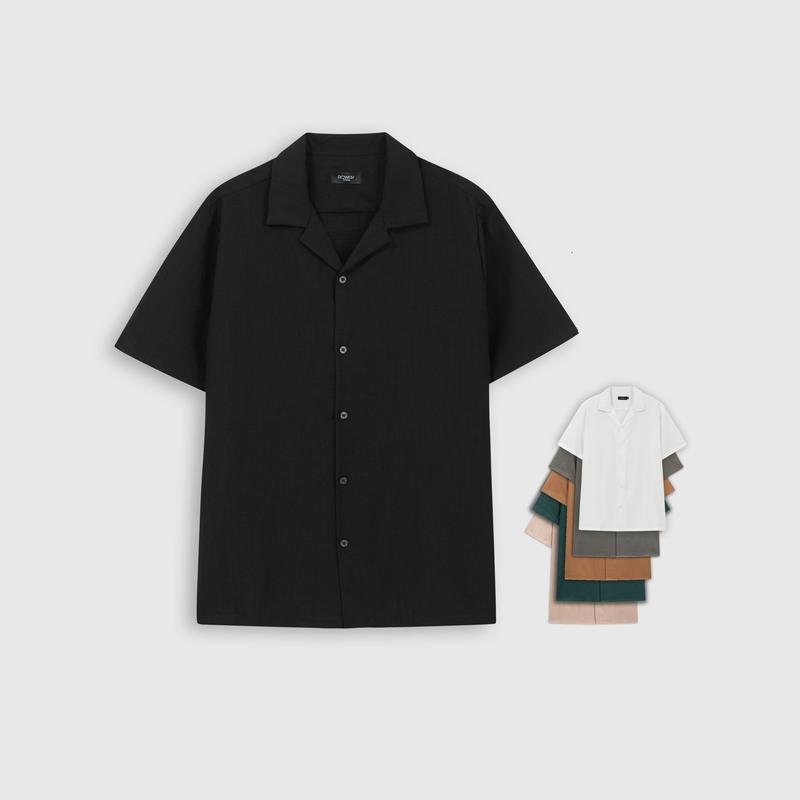 Áo sơ mi nam Roway cổ vest cộc tay