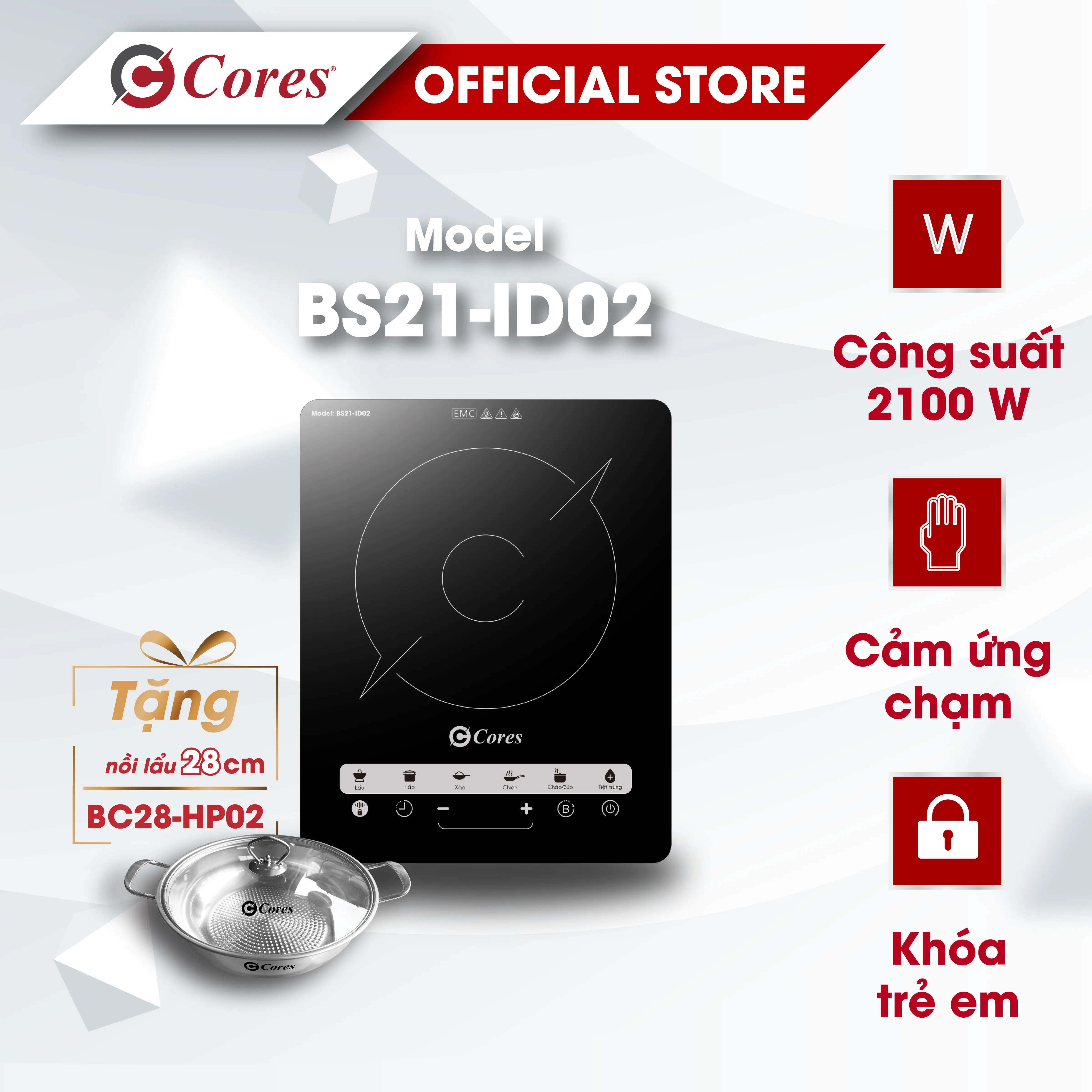 Bếp Từ Đơn Cores BS21-ID02