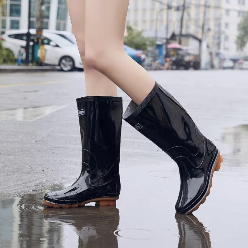 Product Introduction of 【TOP1!!!】 high qualityHigh tube rain boots(BOTA) acid and alkali resistant water boots tendon 8