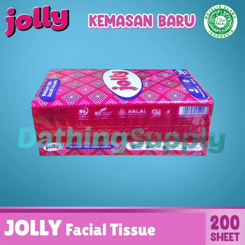 ( PAKET 4 PCS ) Tissue Jolly Facial 200 Sheet / Tisu Wajah Berkualitas Harga Terjangkau 4