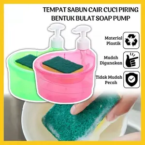 Dispenser Sabun Cuci Piring Model Mangkok Bulat 3in1