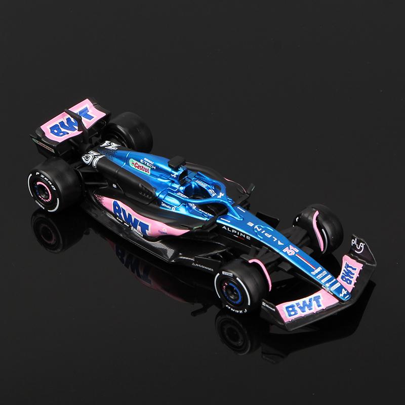 Product Introduction of Bburago 1:43 2023 F1 Model RB19 W14 SF23 C43 A523 AMR23 Racing Alloy Car Toy Red Bull Mercedes Alfa Romeo Apline 46