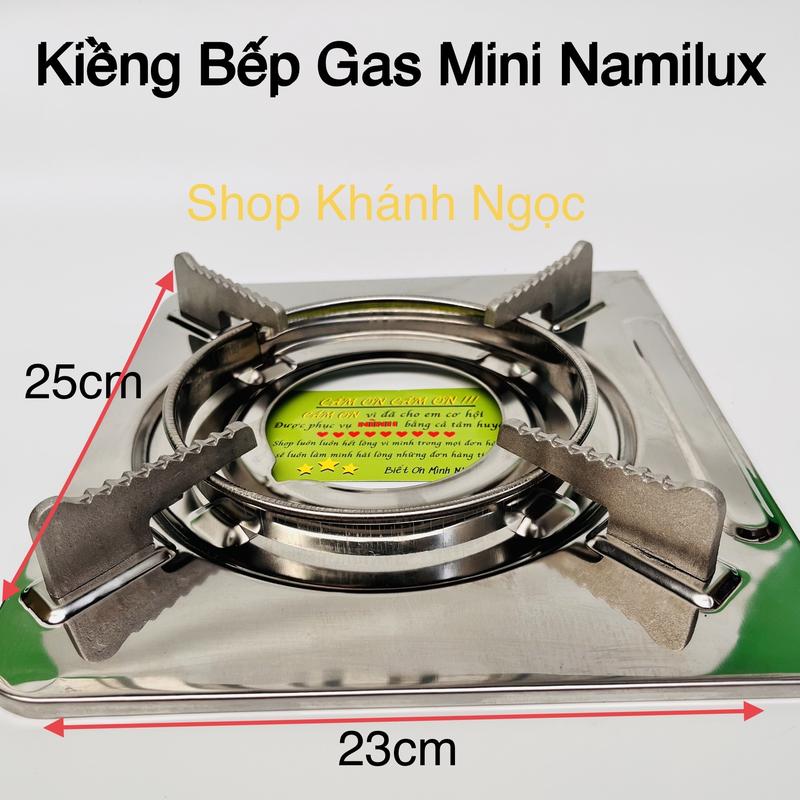 Kiềng bếp gas mini vuông Namilux KT 25cm x 23cm Chất liệu inox sáng bóng dễ vệ sinh